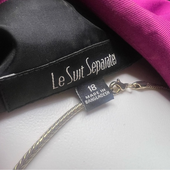 Le Suit Separates Polyester 3 Button Purple Suit Blazer Jacket Women's 18 - Picture 8 of 16